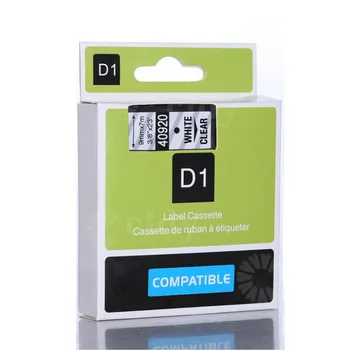 Cidy 40920 Kompatibilné Dymo D1 správca 9mm biela jasné používa pre Dymo Label Printer
