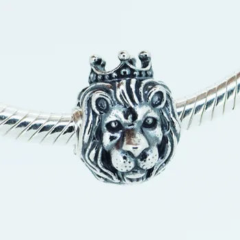 CKK 925 Sterling Silver Šperky Lev Hlavu Módne Európy Pôvodné Kúzlo DIY Korálky Hodí Náramky Pre Šperky Robiť