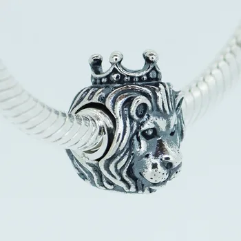 CKK 925 Sterling Silver Šperky Lev Hlavu Módne Európy Pôvodné Kúzlo DIY Korálky Hodí Náramky Pre Šperky Robiť