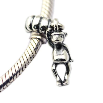 CKK 925 Sterling Silver Šperky Opice niť Kúzlo Pôvodného DIY Korálky Hodí Náramky Pre Šperky Robiť