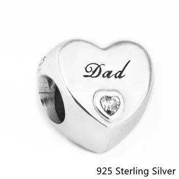 CKK Autentické 925 Sterling Silver Šperky Otec Lásky Kúzlo Pôvodného Módny Korálky Hodí Fandola Náramky