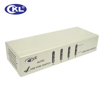 CKL 4 Port USB 2.0, VGA KVM Prepínač s Káble Podporu Audio, Auto Scan, PC, Monitora, Klávesnice, Myši, DVR, NVR Switcher CKL-84UA