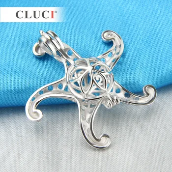 CLUCI 925 Silver Lovely Sea Star Charms Duté Prívesky, Náhrdelníky Zvierat Luxusné DIY Šperky Príslušenstvo pre náhrdelník tvorby