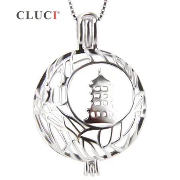 CLUCI Charms Veža Striebro 925 Šperky hrad vo vzduchu prívesok medailón, DIY náramok, náhrdelník, jemné šperky, prívesok Charms