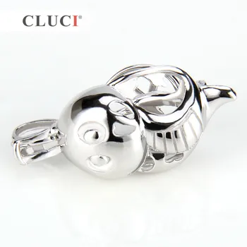 CLUCI najnovšie 925 sterling silver medailón krásne Had klietky prívesok pre dievčatá 3ks náhrdelník