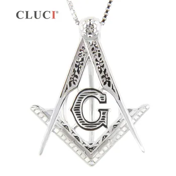 CLUCI náboženstvo charms Zadarmo-Mason 925 sterling silver medailón klietky prívesok na výrobu perlový náhrdelník šperky 3ks