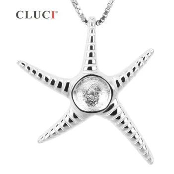 CLUCI ženy šperky Tvar Hviezdice 925 sterling silver náhrdelník prívesok perla príslušenstvo, môžete nalepiť na pearl