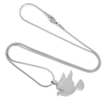 CMJ8712 Engravable Meno Dátum logo holubica Mieru Prívesok Náhrdelník Keychain Kúzlo Kremácie Šperky pre Popol Doprava Zadarmo