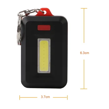 COB LED Mini Keychain Baterky Lampy Baterky, LED 3-Režimy ON/OFF Mini Baterka s Krúžok Tým, 3xAAA na Tlačidlo Finder Nájsť Stratené Kľúče