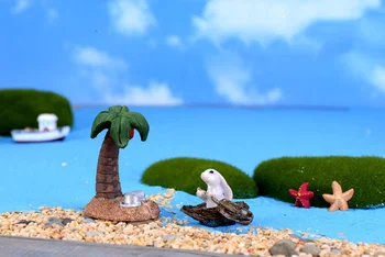 Coconut tree Figúrka Miniatúrne Údaje Film Charakter Narodeninovú tortu Doma Auto dekorácie socha živice plavidlá Hračka Darček TNB103
