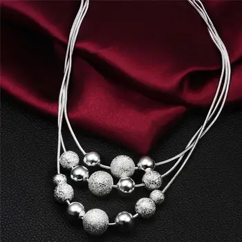 Collier mincový striebro choker šperkov náhrdelník vyhlásenie šperky collares ženy 925 ruženec značky Luxusné zadarmo móda
