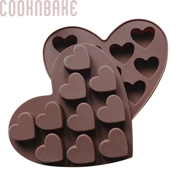 COOKNBAKE DIY Silikónové čokoláda mold 10 malé srdce tvarované silikónové tortu pečenie formy CDSM-078