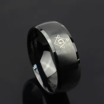 Cool Mužov Slobodomurárstva Krúžky z Nehrdzavejúcej Ocele Snubné Prstene pre Mužov Šperky S 3 Farby Black Carbon Fiber Prstene, Šperky