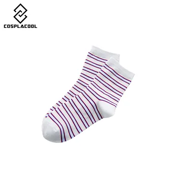 [COSPLACOOL]Nové Módne Pruhovaný Vzor Ponožky Ženy Jeseň/Zima Meias Bavlna V Trubice Ponožky Calcetines Mujer