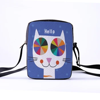 CROWDALE 2018 módny štýl program Messenger Tašky crossbody taška pre ženy, Deti Crossbody Taška pre Dievčatá 3D mačka Zvierat Taška cez Rameno