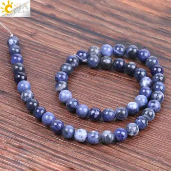 CSJA Prírodného Kameňa Sodalite Perličiek Modrá Biele Voľné Korálky Rôznych Veľkostí sú k Dispozícii pre Mužov Ženské Ručné Tvorivé Šperky F232