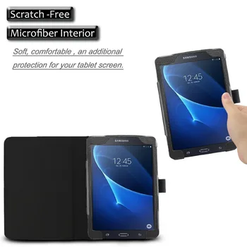 CucKooDo Premium Folio PU Kožené Slim Stojan Cover obal Pre Samsung Tab 10.1-Palcový (SM-T580/SM-T585) 2016 Release Tablet