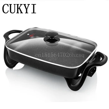 CUKYI Multi funkcia domácnosť, Elektrické Grily & Elektrické Panvice Hot Pot BBQ stroj non-stick pan