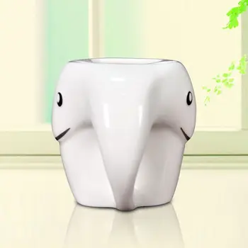 Cute elephant kefka držiteľ Stručný zvierat keramická zubná kefka úložný box