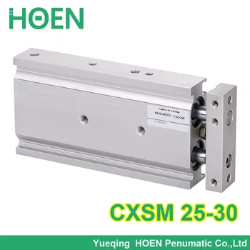 CXSM25-30 Vysokej kvality dvojčinné dual rod vzduchu v pneumatických valcov CXSM 25-30 25 mm vŕtanie 30mm zdvih s klzné ložisko