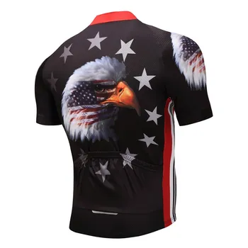 Cyklistický Dres WEIMOSTAR Mužov Požičovňa Krátky Rukáv Orol T-Shirt Racing Sport USA Priedušné Oblečenie Nosiť Topy