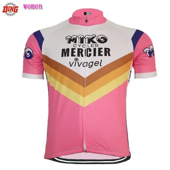 Cyklistický dres ženy, Krátky rukáv, ružová, cyklistické oblečenie MTB klasické oblečenie Ropa ciclismo Požičovňa Retro oblečenie Letné vonkajšie