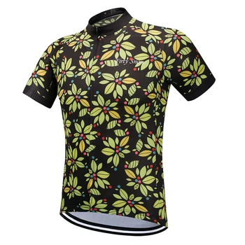 Cyklistika jersey pánske Bike Jersey 2018 cestná cyklistika jersey mládež MTB cyklistické Oblečenie Krátky Rukáv T-Shirts Športové jersey Žltá