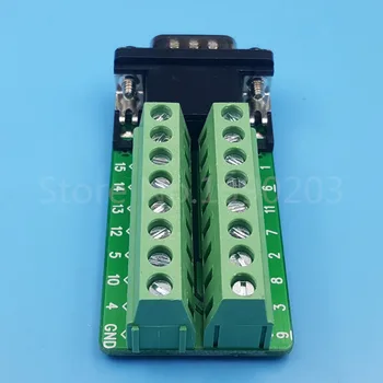 D-SUB DB15 VGA Male 3Row 15 kolíkový Konektor Breakout PCB Doska Konektory Adaptéra