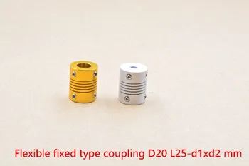 D20 L25 otvor minimálne 2 mm maximálne 10 mm hriadeľ, spojka pružnej spojky stepper motor kódovanie pre lineárne šachty optickej osi 1pcs