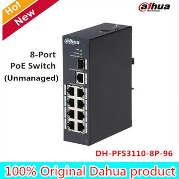 DAHUA 8Port PoE Switch Nespravovaná Dve vrstvy, priemyselné PoE switch Podporu IEEE802.3af, IEEE802.3at štandardné PFS3110-8P-96