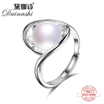 Dainashi designer navrhnúť jedinečný štýl v súlade s trendom 925 silver pearl resizable krúžky jemné šperky pre ženy, darčeky