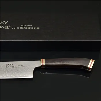 Damask Japonské kuchynské nože vg10 nôž na mäso nôž sandlewood rukoväť noža na varenie kuchár zadarmo shipping46