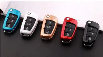 Darček Kvalitné ABS Kľúča Vozidla Shell Kryt Pre AUDI A4L A6L A5 A7, A8, Q5 Q7 S5 S6 S7 S8 SLINE RS A3 C6 8P 8V A3 Quattro Flip Kľúč