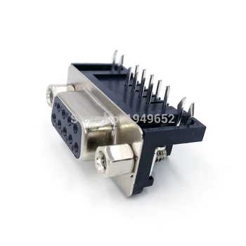DB9 PCB Uhol 90 konektor dátového kábla konektor plug 9pin port zásuvka žena&Muž D typ adaptéra