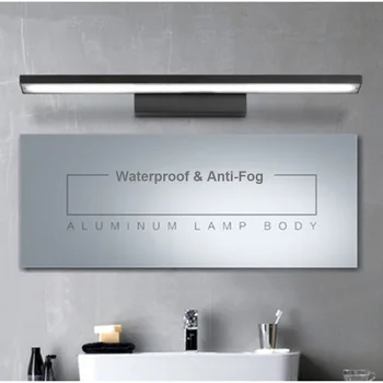 [DBF]Moderné Stručný Hliníkové Zrkadlo Svetlo 8W 12W Nástenné Nástenné Svietidlo 40cm/60cm Vodotesný, Anti-Fog Kúpeľňa Osvetlenie AC110/220V