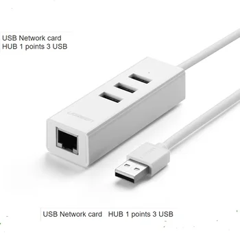 Dbg USB Ethernet Adaptér s USB 2.0 HUB 3 Porty RJ45 Sieťová Karta Lan Adaptér pre Macbook