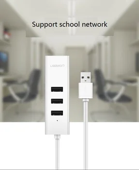 Dbg USB Ethernet Adaptér s USB 2.0 HUB 3 Porty RJ45 Sieťová Karta Lan Adaptér pre Macbook