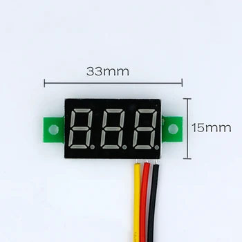 DC 0-100v 3 Bitov 0.36 palcový Digitálny Červený LED Displej Panel Napätia, Voltmeter Merač Tester Hot Mini
