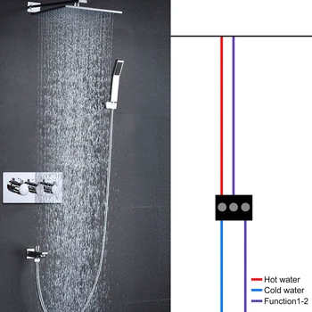 DCAN 2 miešadlá, Max Prietok 70 L, Termostatické Zmiešavacie Ventil Wall Mount Prepínací Sprcha Pre Skrývať, Sprchové Batérie, kúpeľňové Doplnky