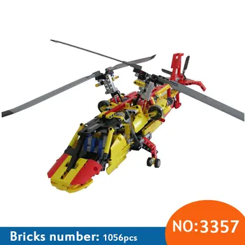 DECOOL 2017 Nové 3357 Technic Helikoptéra tehly bloky, Hračky pre deti, Hry Auto Formuly 1 Kompatibilné s 9396
