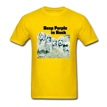 Deep Purple Kapela Anglicka Hudba Rock Tričko Big Size Vlastný Krátky Rukáv Šaty Hip Hop Auto Styling Bavlna Funny T-shirts