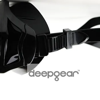 Deepgear Gopro kamery potápačská maska Tvrdeného skla potápanie maska čierne silikónové šnorchel, maska pre dospelých Top potápačský šnorchel gear