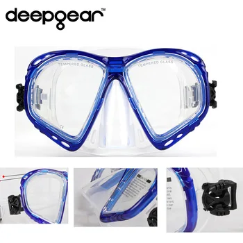 DEEPGEAR Top potápanie nastaviť kremíka potápačské masky krátkozrakosť objektív šnorchel, maska suchá šnorchel Dospelých potápačské vybavenie pre potápačov nearsighted