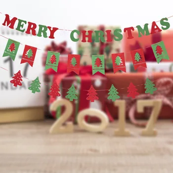 Dekorácie vianoce šťastné a Veselé Vianoce, Santa Claus Bunting Vlajky DIY Vianočný Stromček Pančuchy Bannery Xmas Party Láskavosti Nový Rok