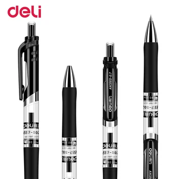 Deli gélové pero&náplň sada office čierny atrament písacie pero roztomilý školské potreby Kreatívne grafické efekty pre písanie Vysoko kvalitné pero