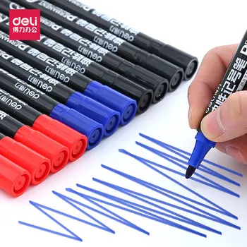 Deli marker pero veľkoobchod olej modrá červená čierna značky office školy stacionárne 1pcs značku perá PERÁ