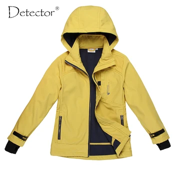 Detektor veľké dievča, softshell bunda yellow navy S-XL