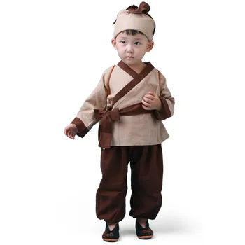 Deti Kostým Hanfu Staroveký Čínsky Ľudový Tanec Malý Chlapec Hanfu Kostým pre Fotografovanie alebo Deň Detí Fáze Oblečenie
