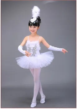 Deti Profesionálne White Swan Lake Balet Tutu Kostým Dievčatá Balerína Šaty Deti Baletné Šaty Dancewear Tanečné Šaty Pre Dievča