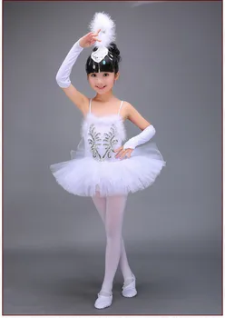 Deti Profesionálne White Swan Lake Balet Tutu Kostým Dievčatá Balerína Šaty Deti Baletné Šaty Dancewear Tanečné Šaty Pre Dievča